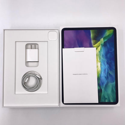 【全額返金保証】【最速発送】Apple iPad Pro 11インチ 第2世代 256GB シルバー WiFi+Cellular au 白ロム 美品 動作確認済