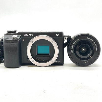 【全額返金保証】【最速発送】Sony デジタル一眼 α NEX-6L パワーズームレンズキット ブラック 美品 動作確認済