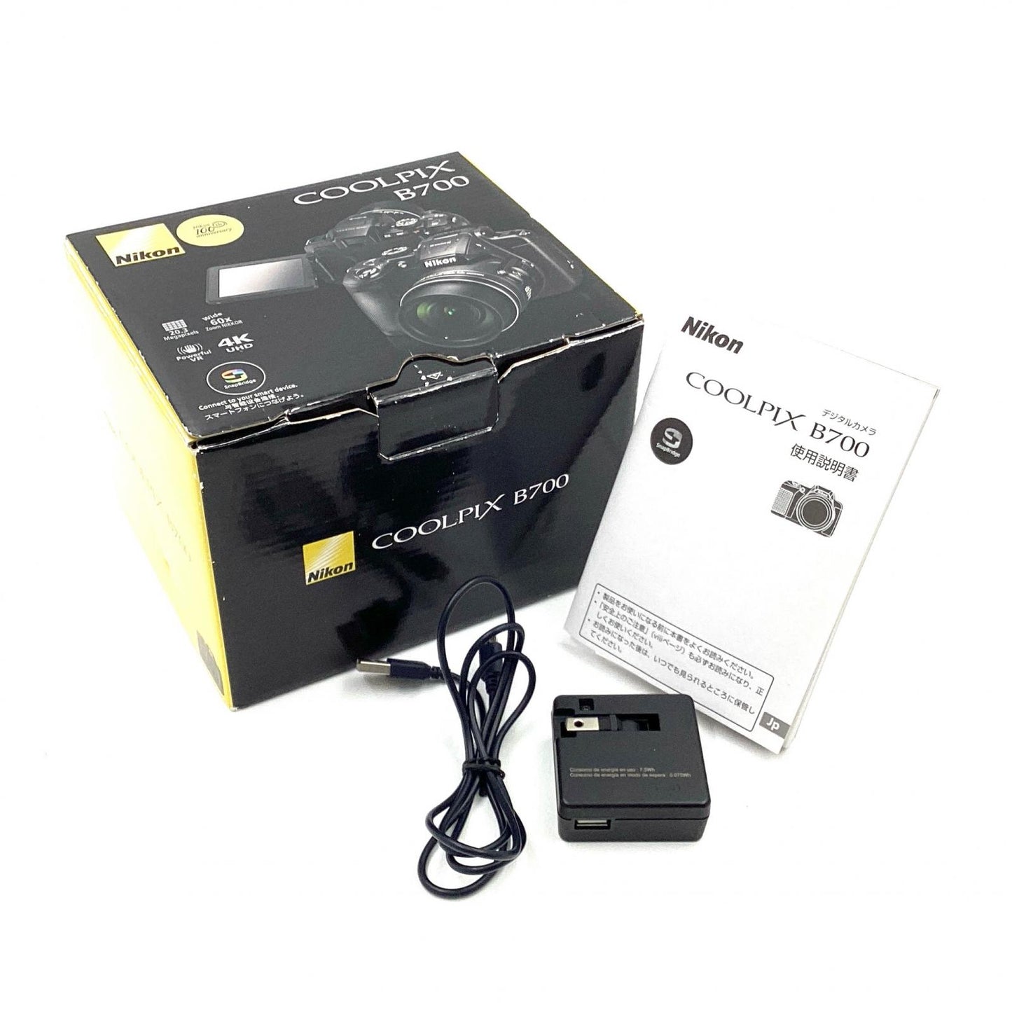 【全額返金保証】【最速発送】Nikon コンパクトデジタルカメラ COOLPIX B700 ブラック 美品 動作確認済