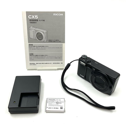 【全額返金保証】【最速発送】RICOH コンパクトデジタルカメラ CX5 [ブラック] 美品 動作確認済