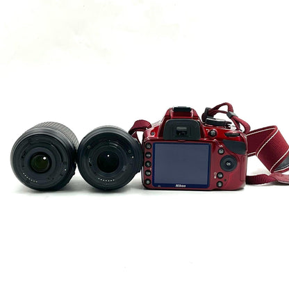 【最速発送】Nikon デジタル一眼 D3200 200mm ダブルズームキット レッド【難有】