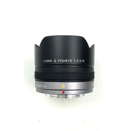 【全額返金保証】【最速発送】Panasonic LUMIX G FISHEYE 8mm/F3.5 H-F008 美品 動作確認済