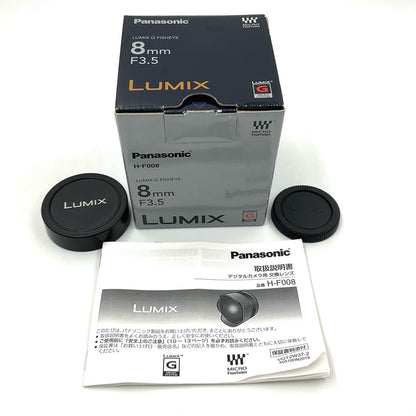 【全額返金保証】【最速発送】Panasonic LUMIX G FISHEYE 8mm/F3.5 H-F008 美品 動作確認済