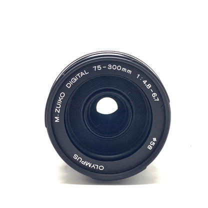 【全額返金保証】【最速発送】OLYMPUS M.ZUIKO DIGITAL ED 75-300mm F4.8-6.7 II [ブラック] 美品 動作確認済