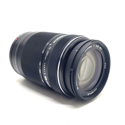 【全額返金保証】【最速発送】OLYMPUS M.ZUIKO DIGITAL ED 75-300mm F4.8-6.7 II [ブラック] 美品 動作確認済