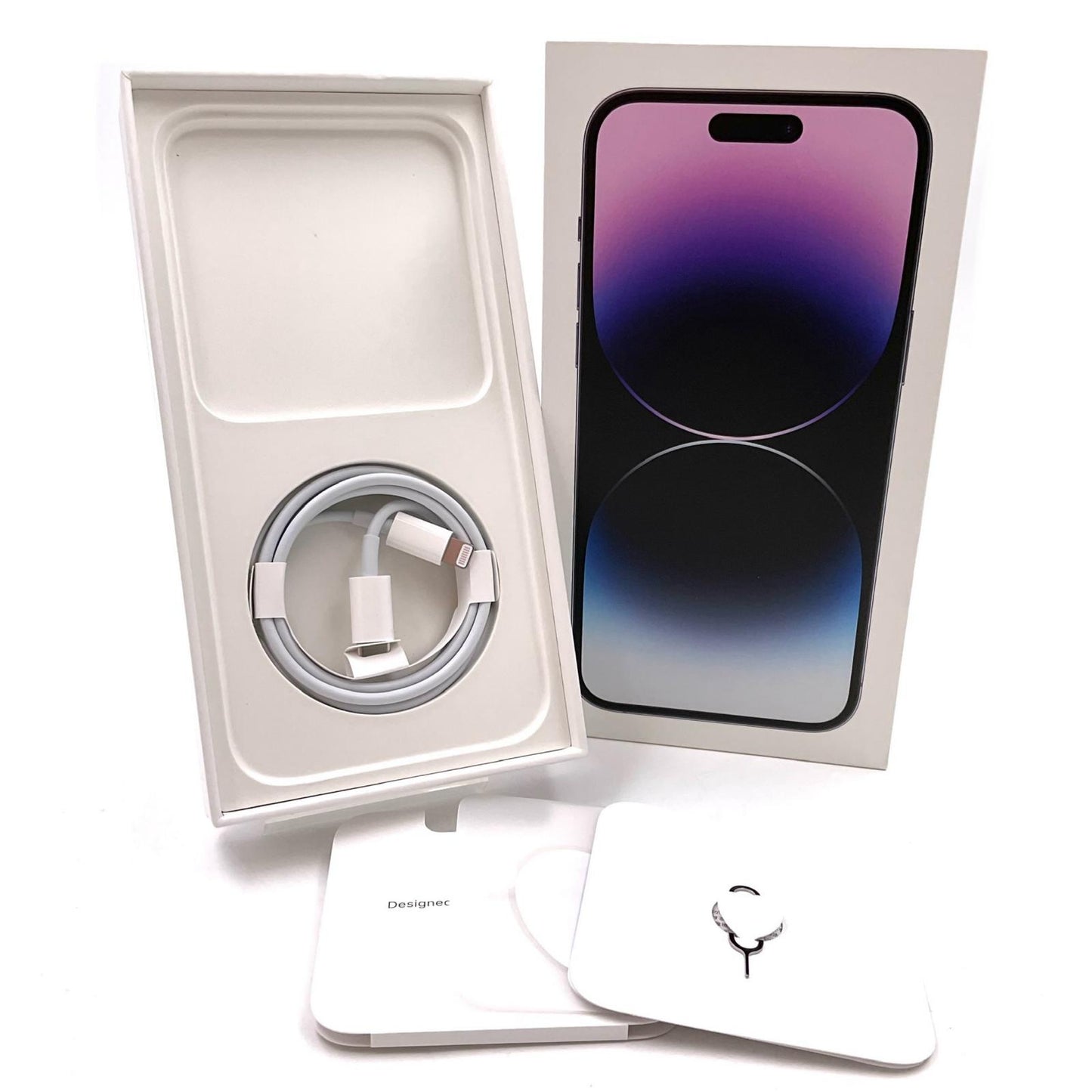 【全額返金保証】【最速発送】Apple iPhone iPhone 14 Pro Max 128GB ディープパープル Softbank 白ロム 美品 動作確認済 83%