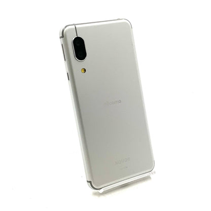 【全額返金保証】【最速発送】SHARP AQUOS sense3 64GB シルバーホワイト docomo SH-02M 白ロム 動作確認済