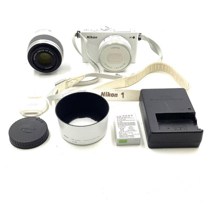 【全額返金保証】【最速発送】Nikon デジタル一眼 Nikon 1 J4 ダブルズームキット ホワイト 動作確認済