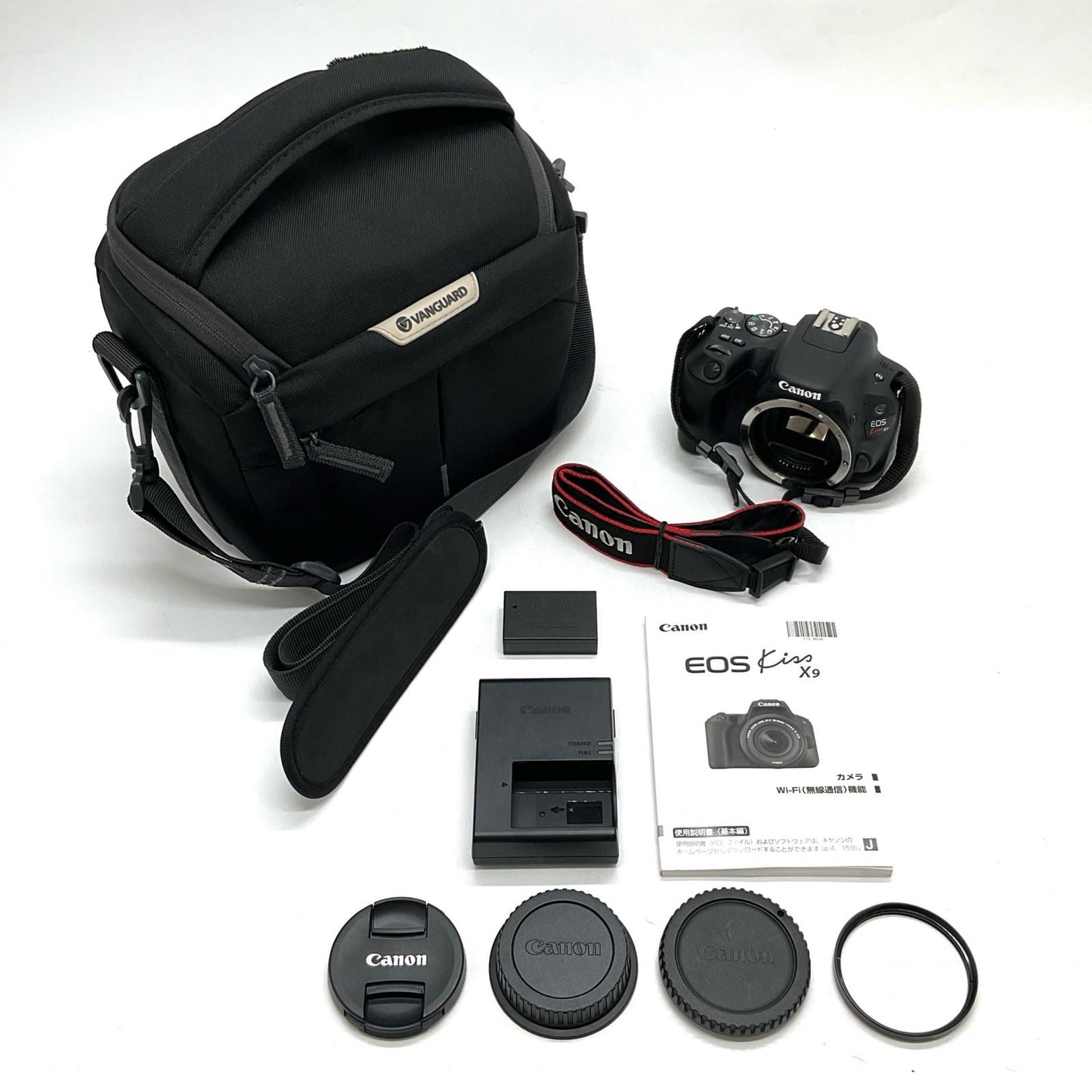 【全額返金保証】【最速発送】Canon デジタル一眼 EOS Kiss X9 EF-S18-55 IS STM レンズキット ブラック 美品 動作確認済
