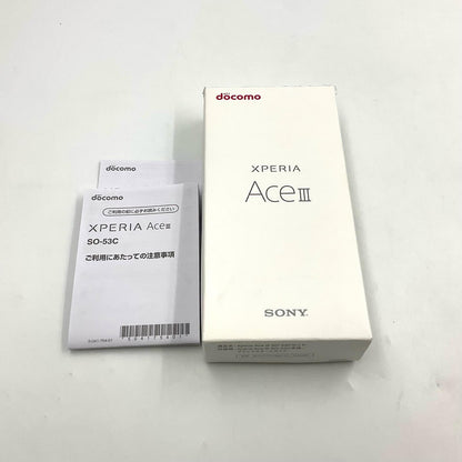 【全額返金保証】【最速発送】Sony Xperia Ace III 64GB ブラック docomo SIMフリー SO-53C 白ロム 動作確認済
