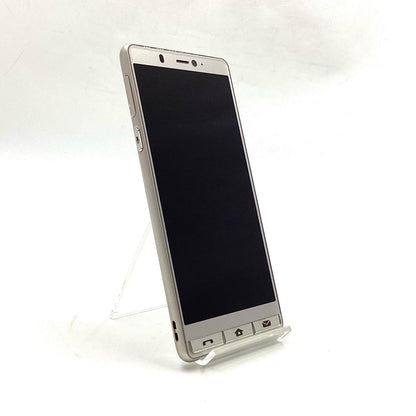 【全額返金保証】【最速発送】SHARP AQUOS シンプルスマホ5 32GB シャンパンゴールド Softbank A001SH 白ロム 動作確認済