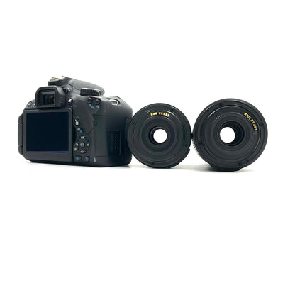 【全額返金保証】【最速発送】Canon デジタル一眼 EOS Kiss X6i ダブルズームキット ブラック 動作確認済