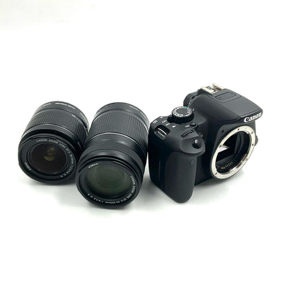 【全額返金保証】【最速発送】Canon デジタル一眼 EOS Kiss X6i ダブルズームキット ブラック 動作確認済