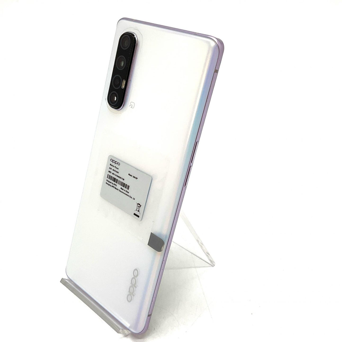 【全額返金保証】【最速発送】OPPO Reno 3　5G 128GB ミスティホワイト Softbank A001OP 白ロム 動作確認済
