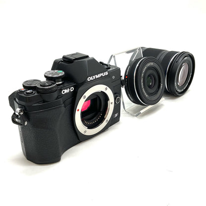 【全額返金保証】【最速発送】OM SYSTEM デジタル一眼 OM-D E-M10 Mark IV EZダブルズームキット [ブラック] 超美品 動作確認済