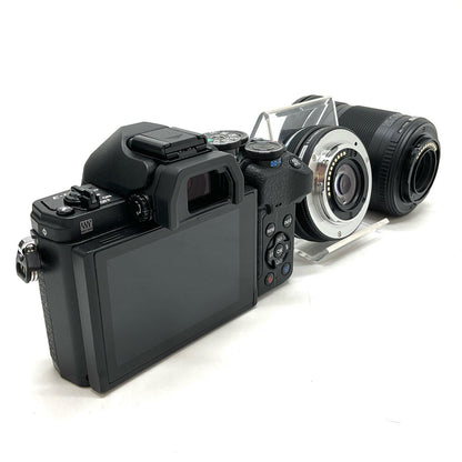 【全額返金保証】【最速発送】OM SYSTEM デジタル一眼 OM-D E-M10 Mark IV EZダブルズームキット [ブラック] 超美品 動作確認済