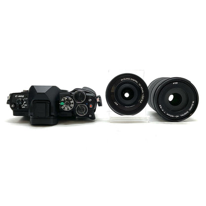 【全額返金保証】【最速発送】OM SYSTEM デジタル一眼 OM-D E-M10 Mark IV EZダブルズームキット [ブラック] 超美品 動作確認済
