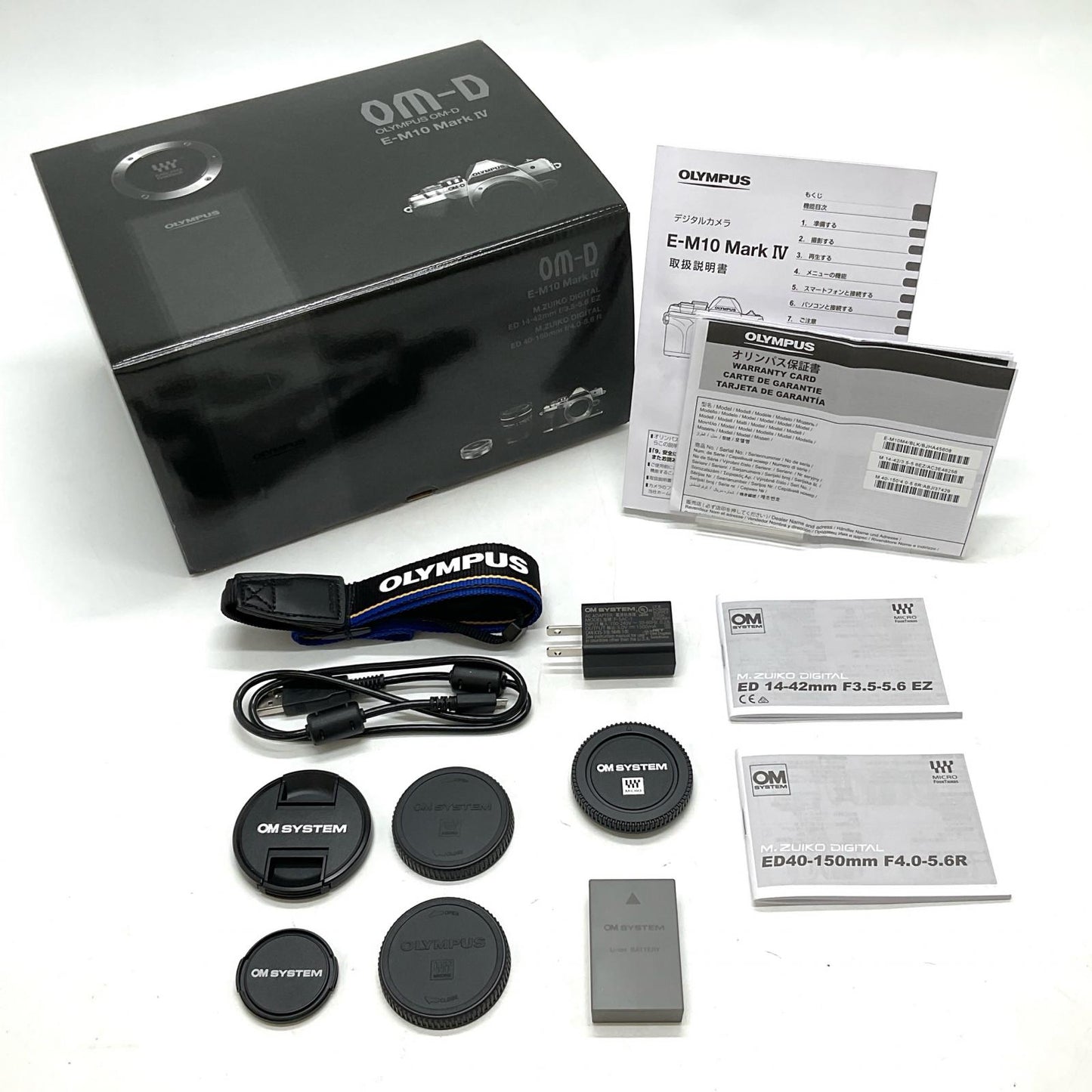 【全額返金保証】【最速発送】OM SYSTEM デジタル一眼 OM-D E-M10 Mark IV EZダブルズームキット [ブラック] 超美品 動作確認済