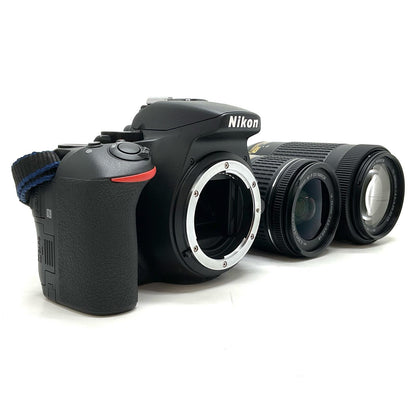 【全額返金保証】【最速発送】Nikon デジタル一眼 D5600 ダブルズームキット ブラック 美品 動作確認済