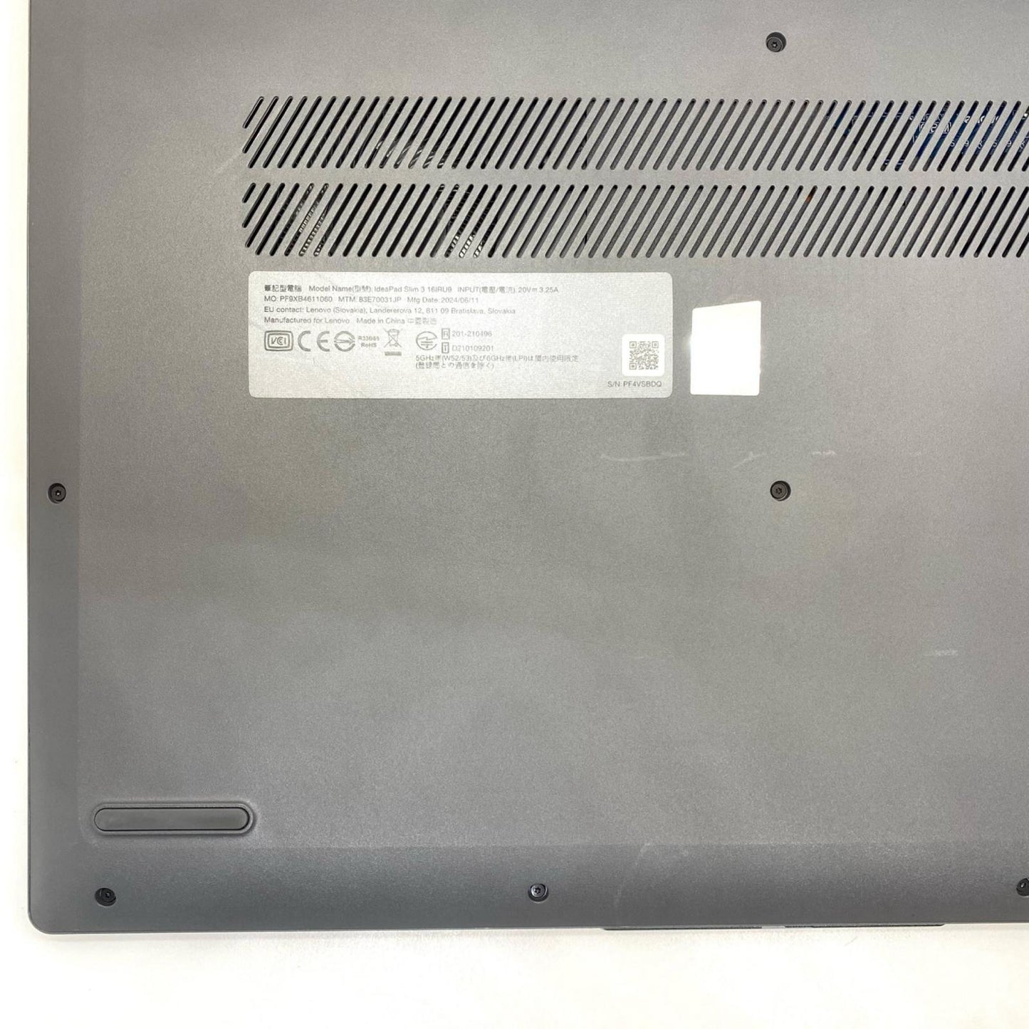 【全額返金保証】【最速発送】Lenovo IDEAPAD Idealpad Slim 3 16IRU9 Intel Core 7150U 16GB SSD 512GB なし 100% 動作確認済