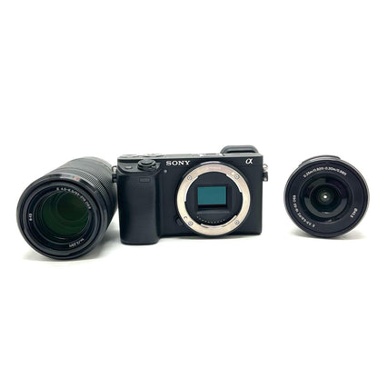 【全額返金保証】【最速発送】Sony デジタル一眼 α6400 ILCE-6400X ダブルズームレンズキット [ブラック] ブラック 美品 動作確認済