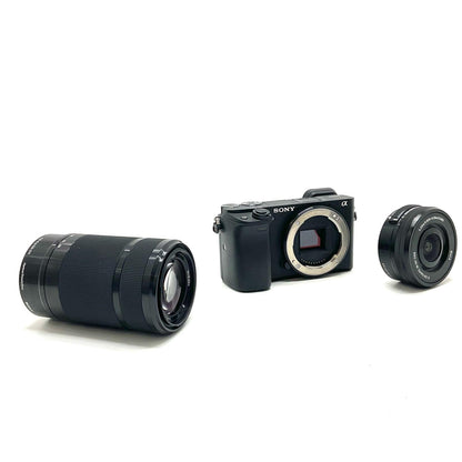 【全額返金保証】【最速発送】Sony デジタル一眼 α6400 ILCE-6400X ダブルズームレンズキット [ブラック] ブラック 美品 動作確認済