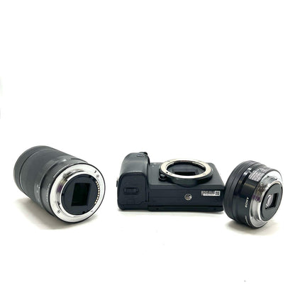 【全額返金保証】【最速発送】Sony デジタル一眼 α6400 ILCE-6400X ダブルズームレンズキット [ブラック] ブラック 美品 動作確認済
