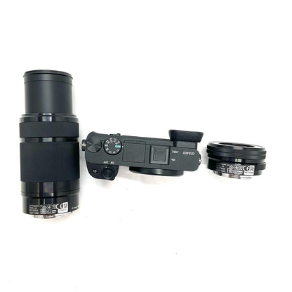 【全額返金保証】【最速発送】Sony デジタル一眼 α6400 ILCE-6400X ダブルズームレンズキット [ブラック] ブラック 美品 動作確認済