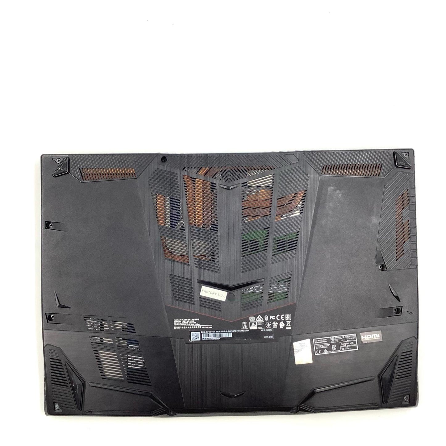 【全額返金保証】【最速発送】MSI GF65 Thin 10UE MS-16W2 Intel(R)Core(TM)i7-10750H 16GB M.2 SSD 512GB NVIDIA GeForce RTX 3060 Laptop GPU 90% 動作確認済