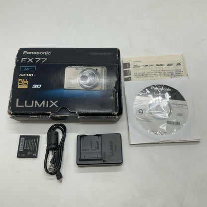 【全額返金保証】【最速発送】Panasonic コンパクトデジタルカメラ LUMIX DMC-FX77-A [スエードブルー] 動作確認済