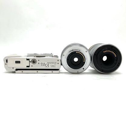 【全額返金保証】【最速発送】OLYMPUS デジタル一眼 OLYMPUS PEN Lite E-PL6 EZ ダブルズームキット ホワイト 美品 動作確認済