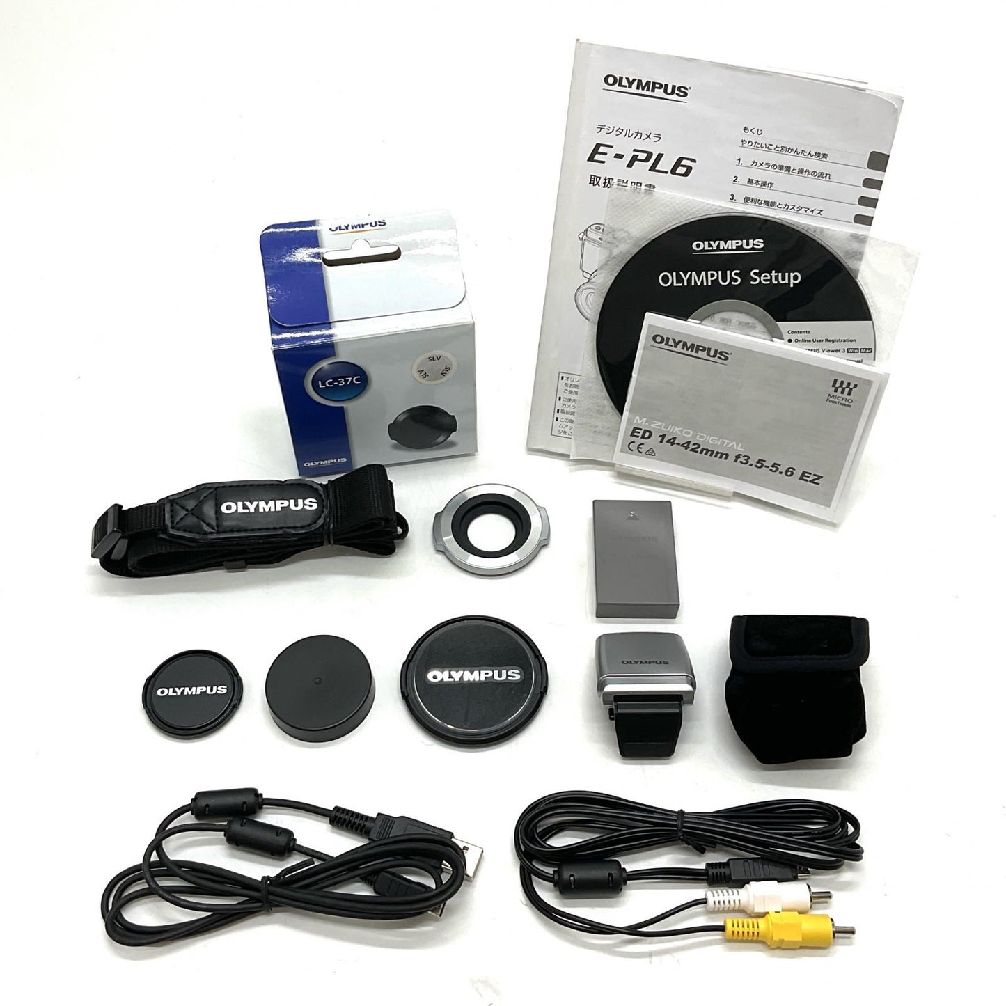 【全額返金保証】【最速発送】OLYMPUS デジタル一眼 OLYMPUS PEN Lite E-PL6 EZ ダブルズームキット ホワイト 美品 動作確認済