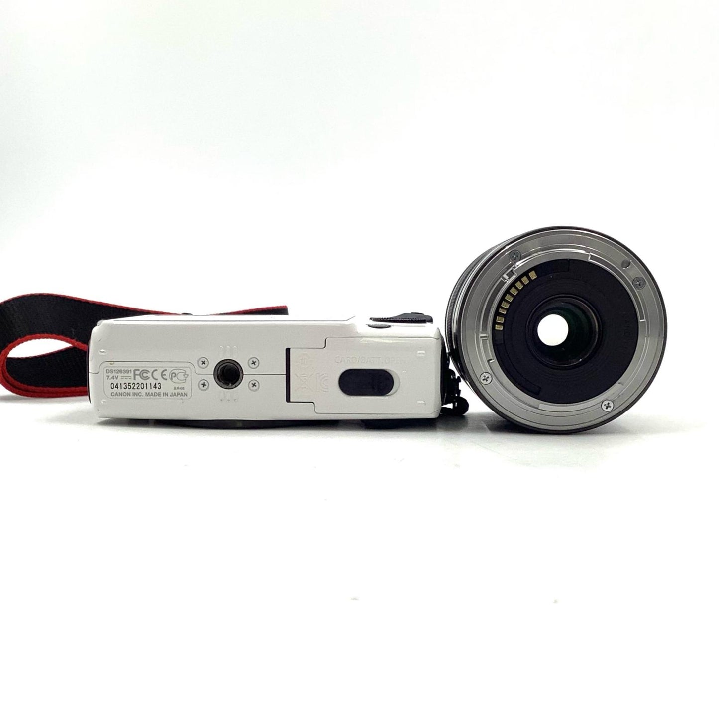 【全額返金保証】【最速発送】Canon デジタル一眼 EOS M EF-M18-55 IS STM レンズキット ホワイト 美品 動作確認済