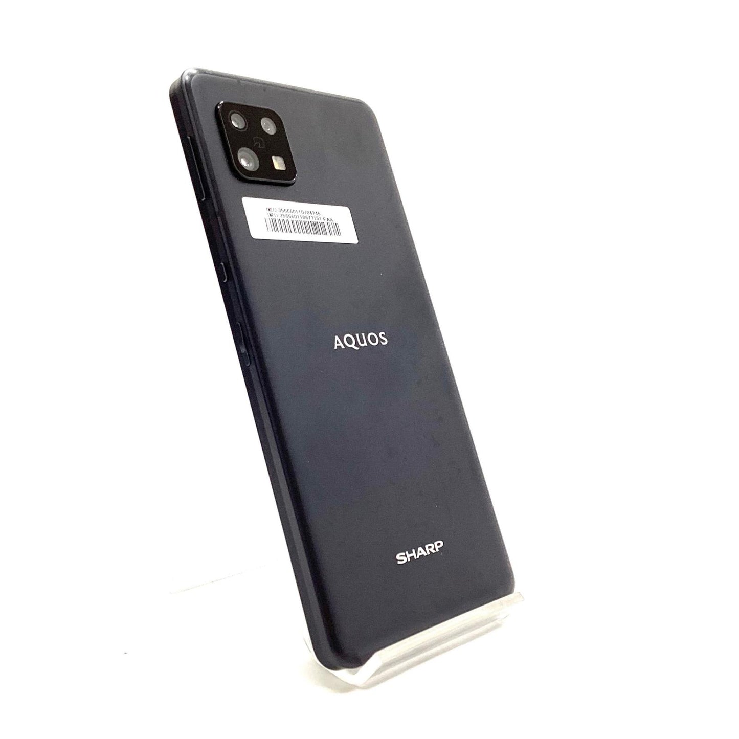 【全額返金保証】【最速発送】SHARP AQUOS sense6 64GB ブラック SIMフリー SH-M19 白ロム 動作確認済