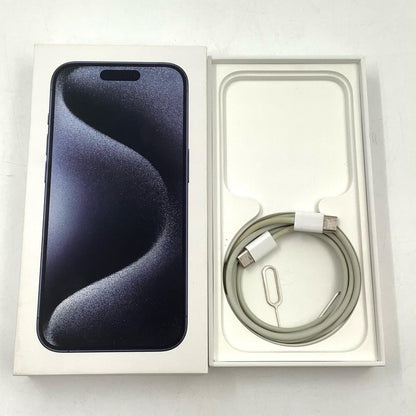 【全額返金保証】【最速発送】Apple iPhone iPhone 15 Pro 256GB ブルーチタニウム SIMフリー 白ロム 美品 動作確認済 84%