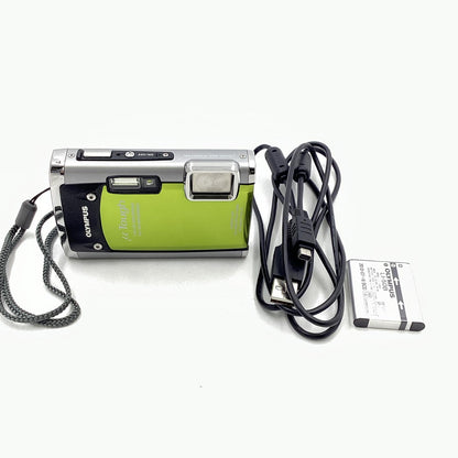 【全額返金保証】【最速発送】OLYMPUS コンパクトデジタルカメラ μTOUGH-6020 [グリーン] 美品 動作確認済