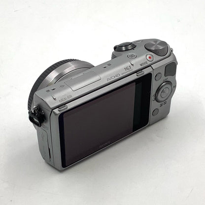 【全額返金保証】【最速発送】Sony デジタル一眼 α NEX-5RL パワーズームレンズキット シルバー 動作確認済