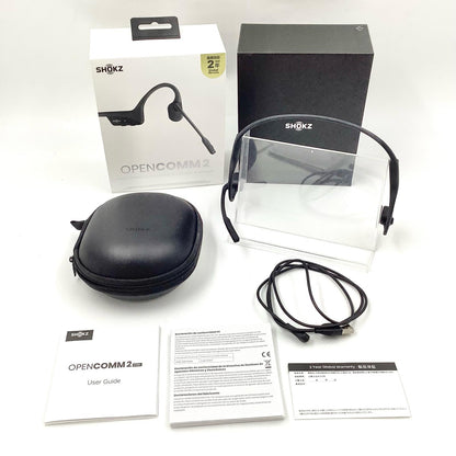 【全額返金保証】【最速発送】SHOKZ OpenComm2 black 美品 動作確認済