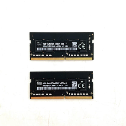 【全額返金保証】【最速発送】SK hynix メモリ ノートPC用PC4-2666V-SCD-11 4GB X2枚組 合計8GB HMA851S6CJR6N 美品 動作確認済