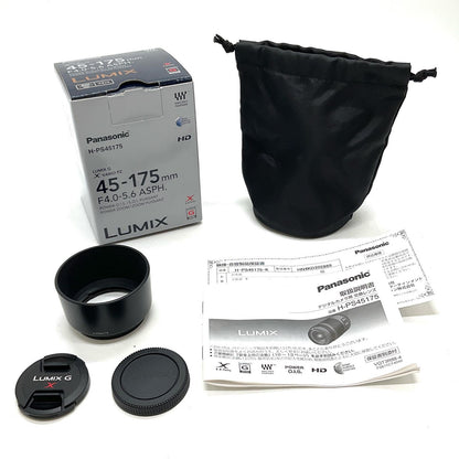 【全額返金保証】【最速発送】Panasonic LUMIX G X VARIO PZ 45-175mm/F4.0-5.6 ASPH./ POWER O.I.S. H-PS45175-K [ブラック] 超美品 動作確認済