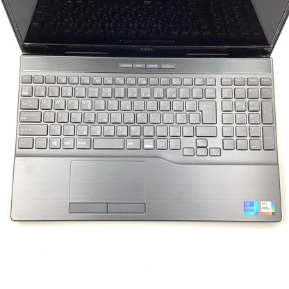 【全額返金保証】【最速発送】FUJITSU LIFEBOOK AH53/F3 FMVA53F3B i7-1195G7 8GB M.2 SSD 512GB 94.9% 美品 動作確認済