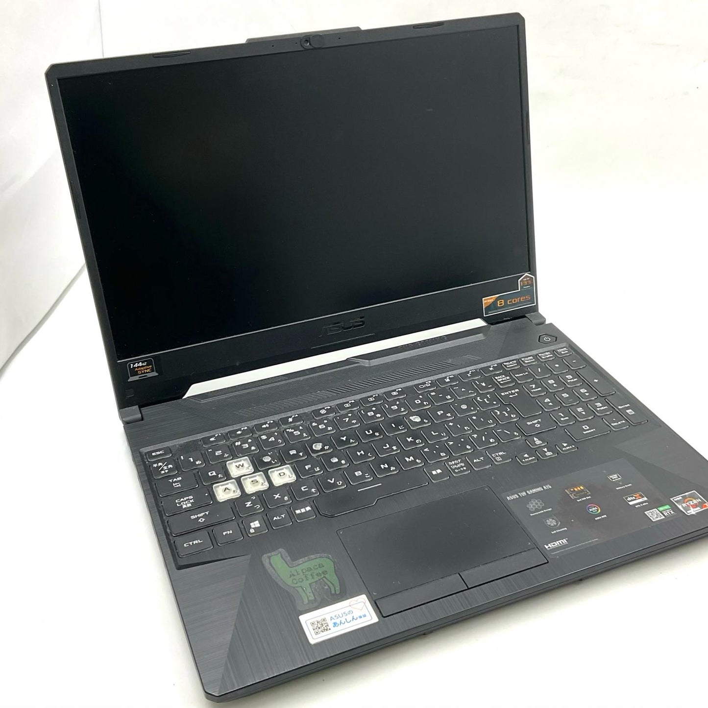 【全額返金保証】【最速発送】ASUS TUF GAMING A15 FA506IV Ryzen 7 4800H 16GB M.2 SSD 512GB RTX 2060 62.9% 動作確認済