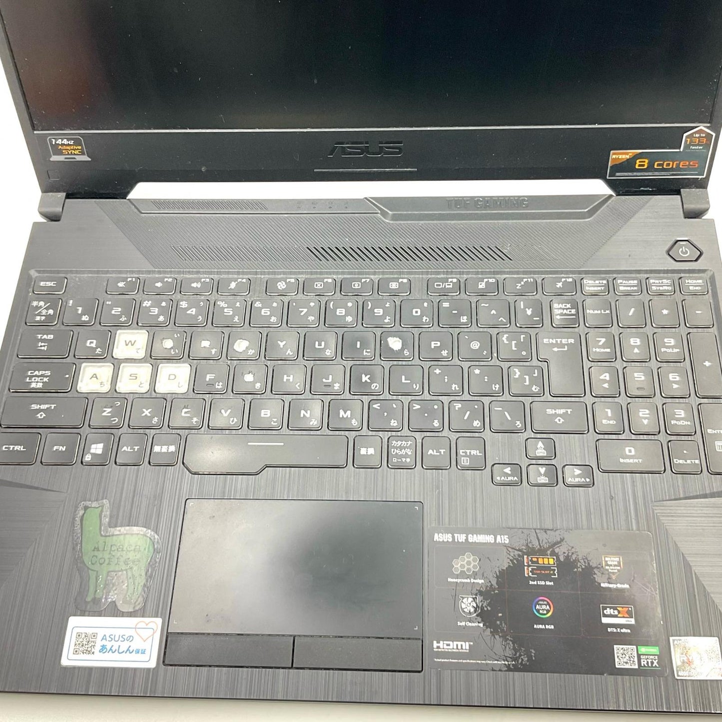 【全額返金保証】【最速発送】ASUS TUF GAMING A15 FA506IV Ryzen 7 4800H 16GB M.2 SSD 512GB RTX 2060 62.9% 動作確認済
