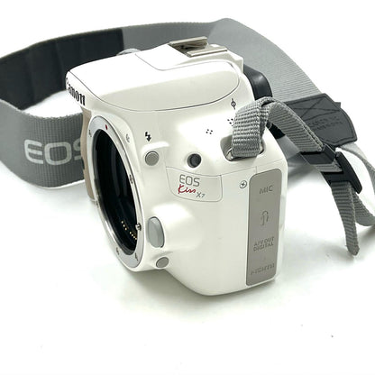 【全額返金保証】【最速発送】Canon デジタル一眼 EOS Kiss X7 ダブルレンズキット 2 ホワイト 美品 動作確認済