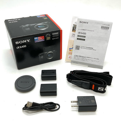 【全額返金保証】【最速発送】Sony デジタル一眼 α6400 ILCE-6400 ボディ ブラック 美品 動作確認済