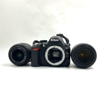 【全額返金保証】【最速発送】Nikon デジタル一眼 D3100 200mmダブルズームキット [ブラック] ブラック 美品 動作確認済