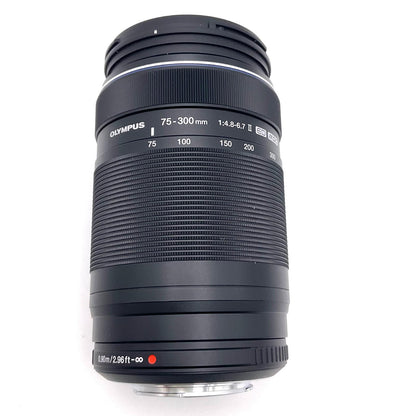【全額返金保証】【最速発送】OLYMPUS M.ZUIKO DIGITAL ED 75-300mm F4.8-6.7 II [ブラック] 美品 動作確認済