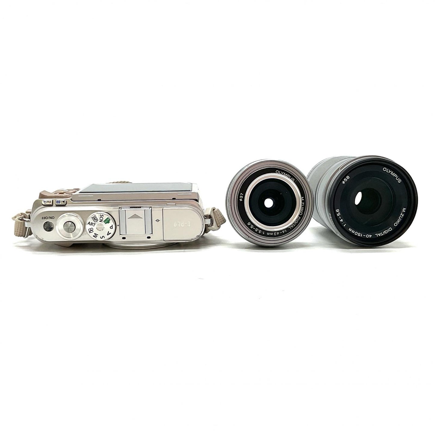 【全額返金保証】【最速発送】OLYMPUS デジタル一眼 PEN E-PL9 EZダブルズームキット [ブラウン] 美品 動作確認済
