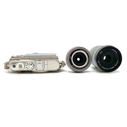 【全額返金保証】【最速発送】OLYMPUS デジタル一眼 PEN E-PL9 EZダブルズームキット [ブラウン] 美品 動作確認済