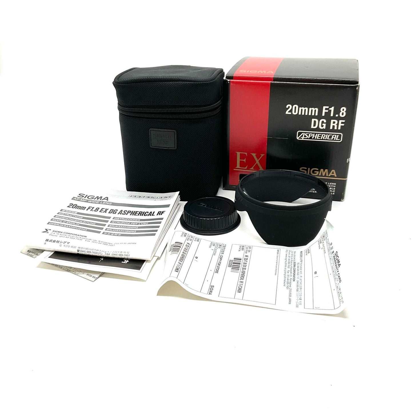 【全額返金保証】【最速発送】SIGMA 20mm F1.8 EX DG ASPHERICAL RF Canon 美品 動作確認済